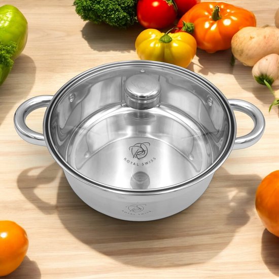 Ensemble de 5 Marmites en Acier Inoxydable Royal Swiss – Élégance et Performance en Cuisine