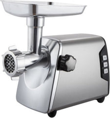 Royal Swiss® - Hachoir à viande électrique professionnel - 2000W - Tous types de viandes - Moteur métallique - Inox - 2 vitesses - Argent