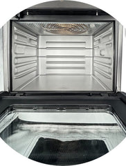 Four Royal Swiss® Airfryer – Friteuse à Air Chaud 16L, 10 Programmes, 5 Accessoires, 80-200°C, 1800W – Noir/Inox