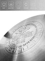 Batterie de Cuisine Royal Swiss® - 8 Pièces en Acier Inoxydable - Couvercles en Verre - Compatible Tous Feux & Induction - Passe au Lave-Vaisselle